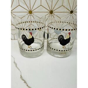 Warren Kimble Rooster Glasses | Set of‎ 4 | 6.25 in